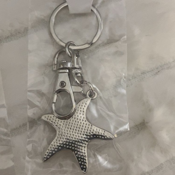 3 Colorful Starfish Keychain Set or bag charm- new in plastic- you get all 3 - Picture 5 of 6